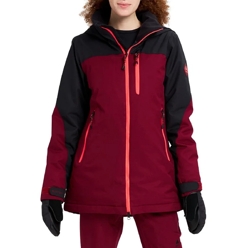 Burton Lelah Womens Jacket Black / Mulled Berry Quilted Jacket Puffer Jacket Insulated Jacket