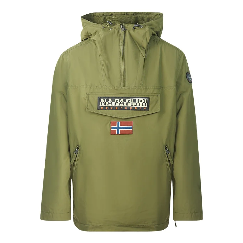 Napapijri Womens Rainforest S W Pkt 1 Green Way Jacket Front Pockets Side Pockets Patch Pockets