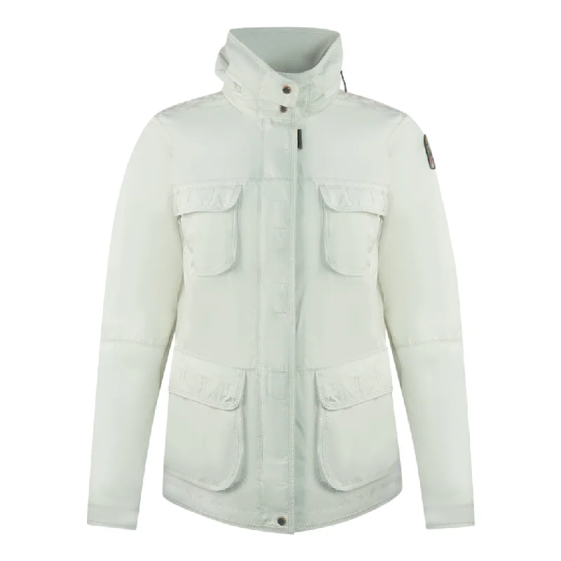 Parajumpers Desert White Cream Windbreaker Jacket Quilted Jacket Puffer Jacket Insulated Jacket