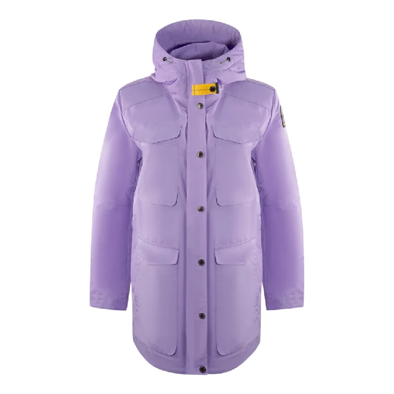 Parajumpers Vicky Violet Jacket Boat Neck Shawl Collar Notched Collar