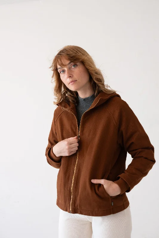 Turina Jacket Organic Cotton in Terracotta Fleece Fabric Down Fabric Feather Fabric