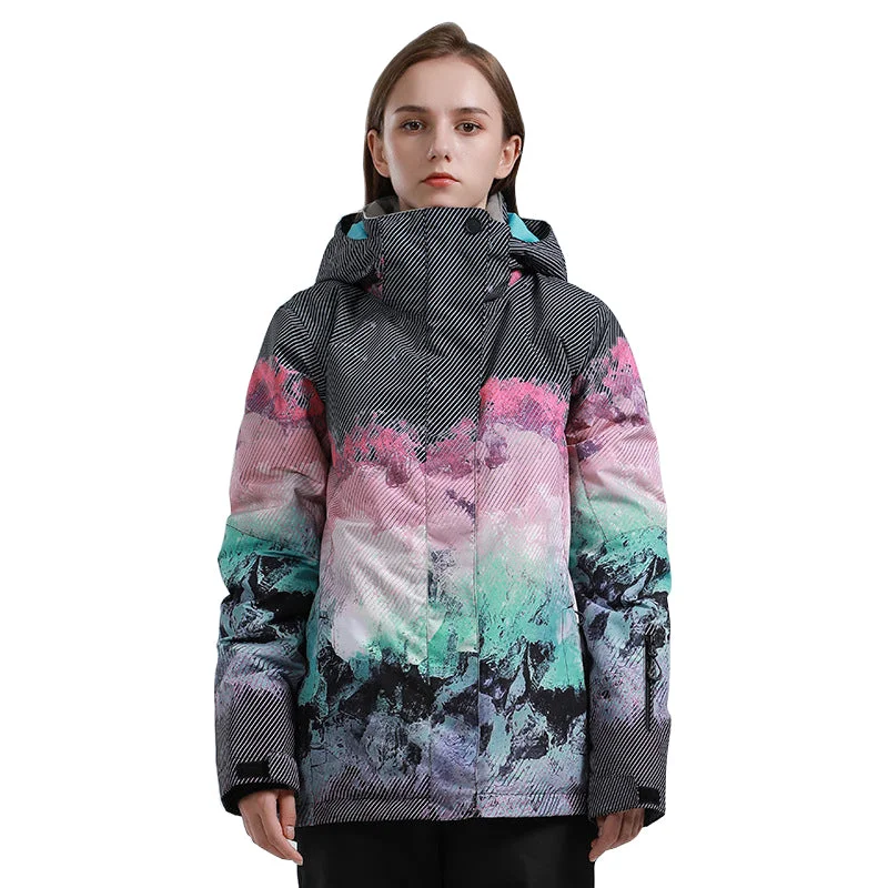 MARKERWAY Women's Winter Mountain Snowboard Jacket Bomber Jacket Anorak Windbreaker