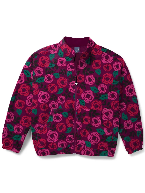 Zoe+Chloe - Women's Boxy Fit Printed Fleece Jacket Wool Jacket Cashmere Jacket Tweed Jacket