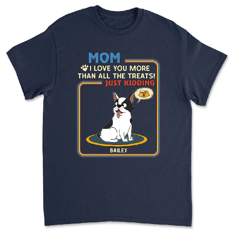 I Love You More Than My Food - Personalized Custom Unisex T-shirt Notch Collar Peter Pan Collar Cowl Neck
