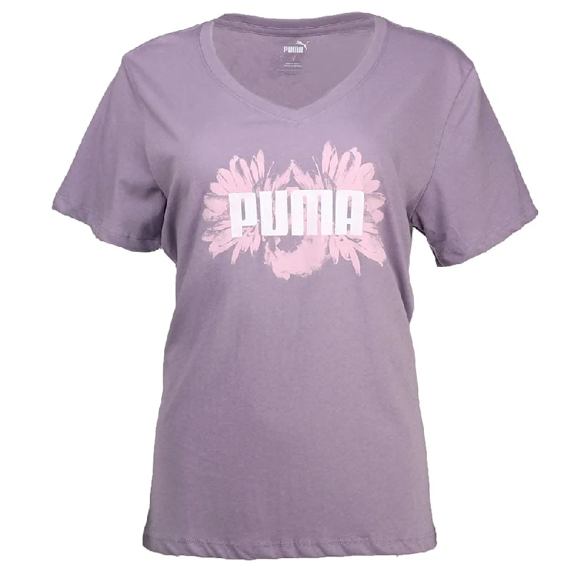 In Full Bloom Crew Neck Short Sleeve T-Shirt Casual Formal Business