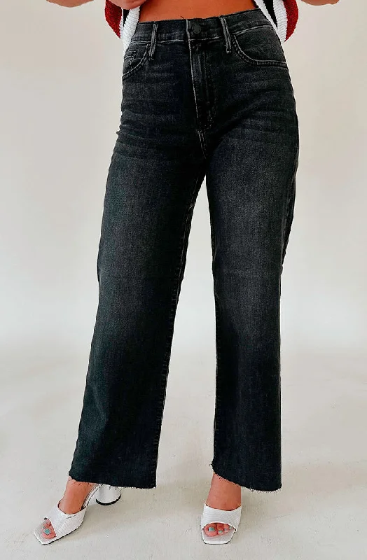 JUST BLACK SLIM PALAZZO JEAN Chic Cropped Jeans