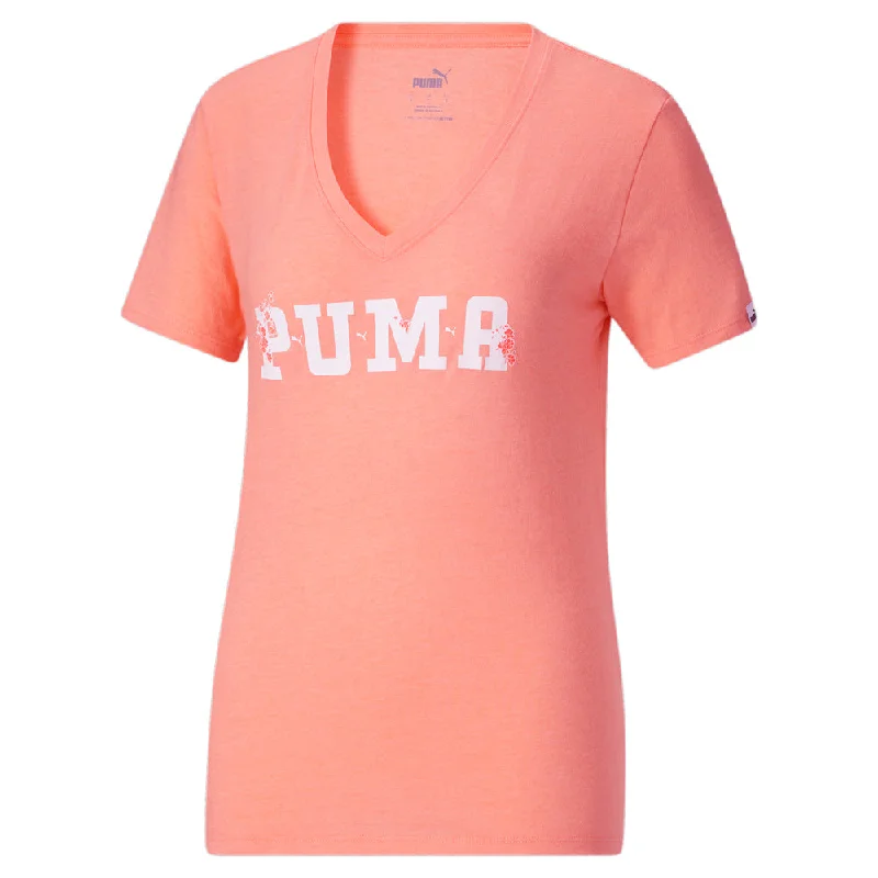 Puma Varsity Bloom Tee Nylon Fabric Polyester Fabric Spandex Fabric