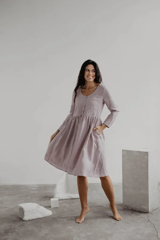 Lapland Mid Length Linen Dress