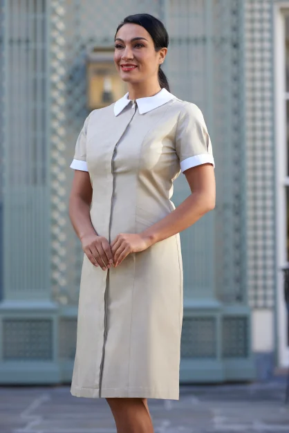 Aster Housekeeping Dress Beige