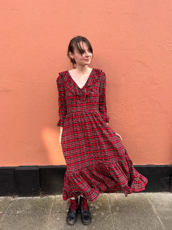Constantine Dress Red Tartan