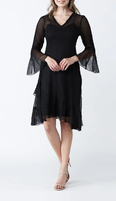 V Neck Chiffon Dress