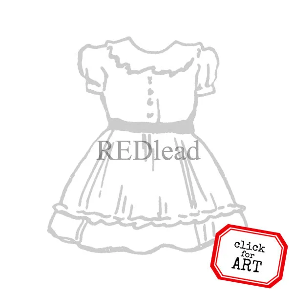 Donna Dress Rubber Stamp