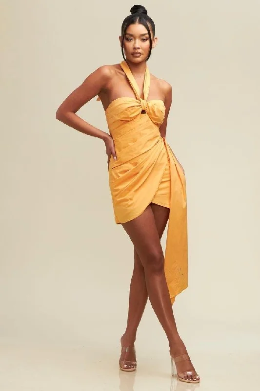 drape halter dress