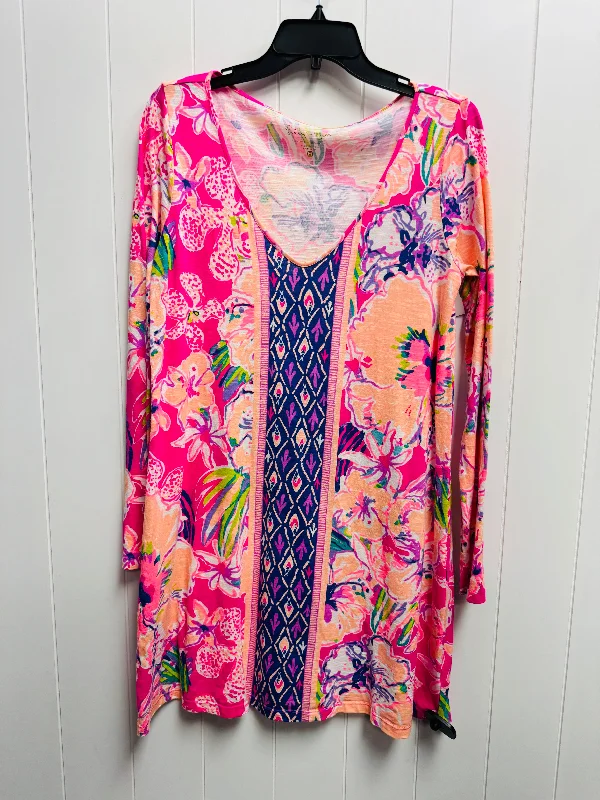 Dress Casual Short By Lilly Pulitzer In Orange & Pink, Size: M
