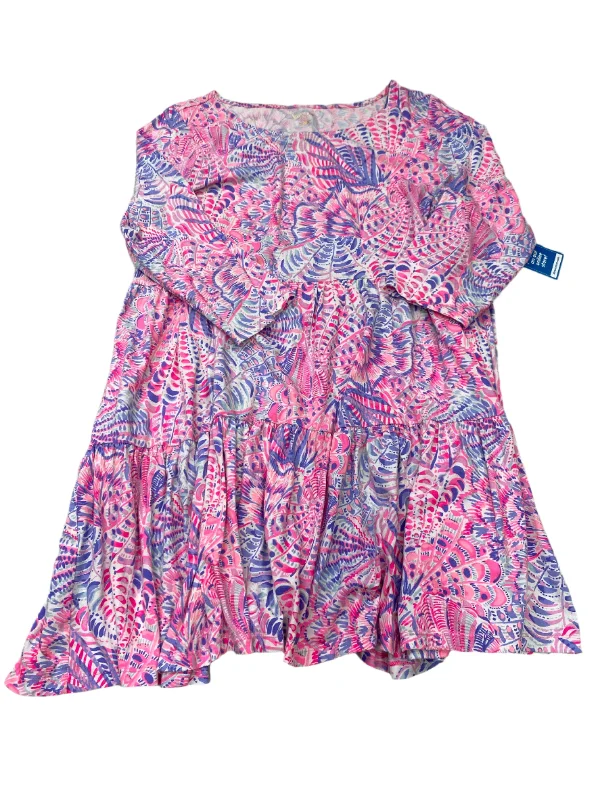 Dress Casual Short By Lilly Pulitzer In Pink & Purple, Size: XXL