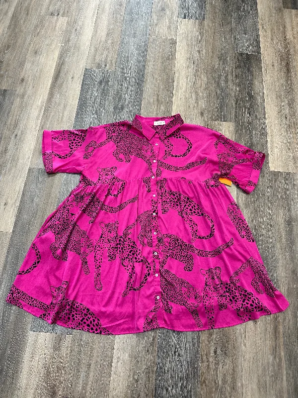 Dress Casual Short By The Nines In Pink, Size: Xl