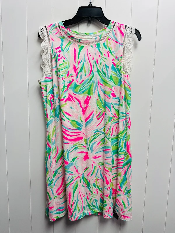 Dress Designer By Lilly Pulitzer In Green & Pink, Size: M