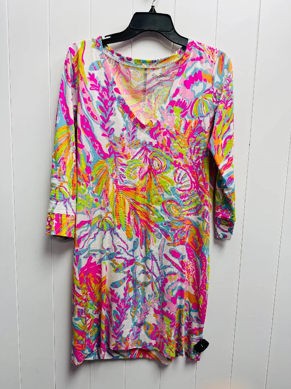 Dress Designer By Lilly Pulitzer In Orange & Pink, Size: M