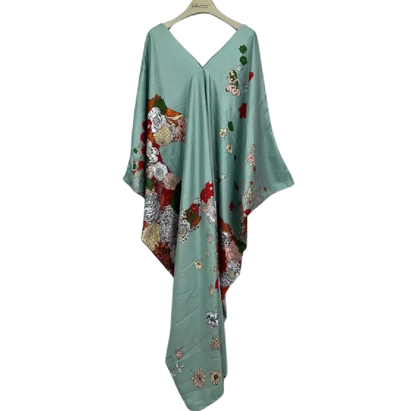 Evergreen Elegance Kaftan Dress