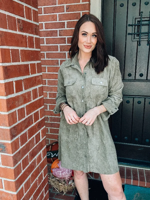 Fall Feelings Corduroy Dress