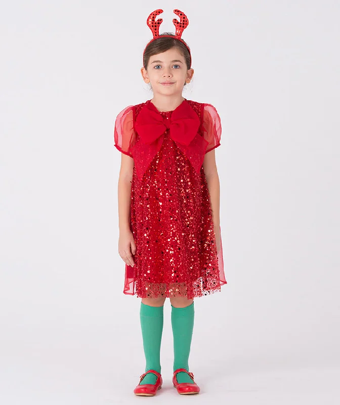 Festive Sparkle Bow Dress