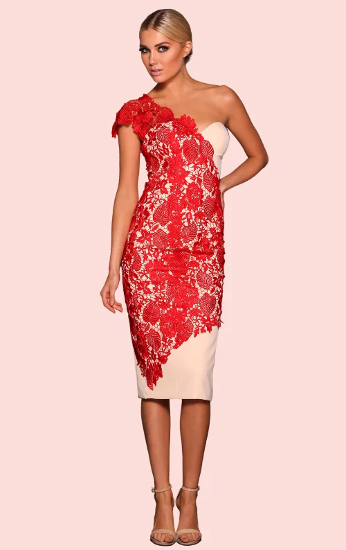 Frankie Lace Dress - Red