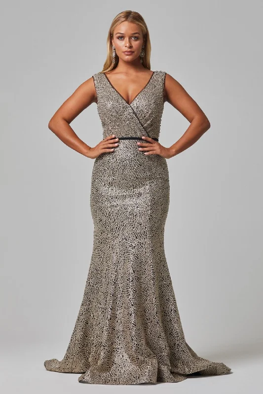 Gigi Crystal Mermaid Evening Dress - TC257