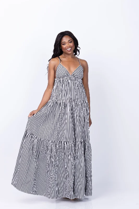 Hevron Jalen Dress in Black & White