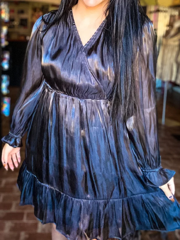 Holly Shimmer Dress- Black