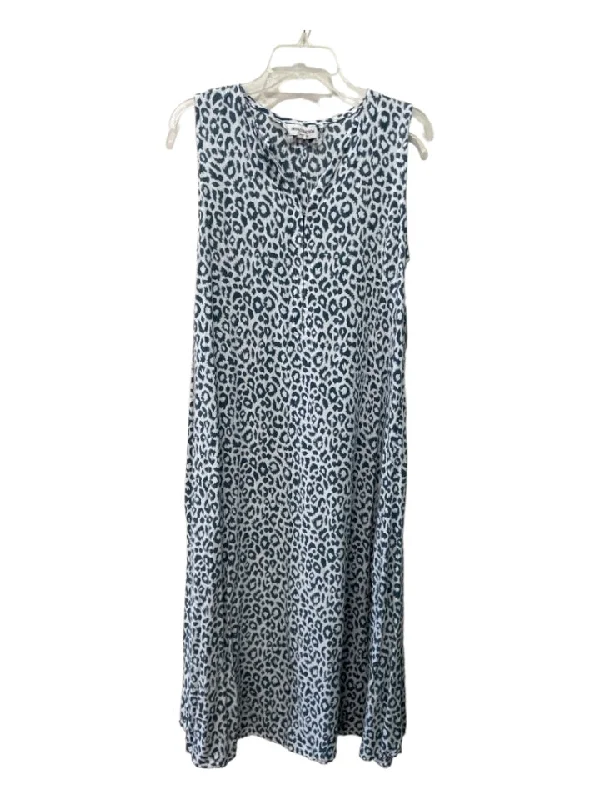 India Collection Emerson Fry Size XS/S White & Gray Modal Animal Print Dress