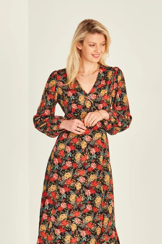 Jasmin Dress Midnight Print