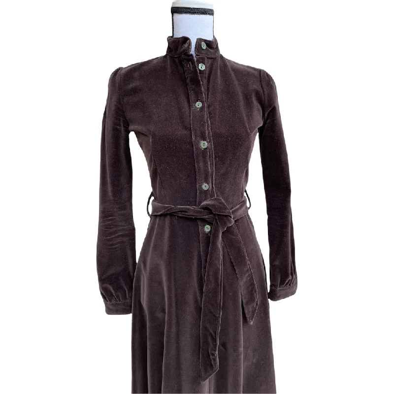 Laura Ashley Vintage 70s Velour Dress