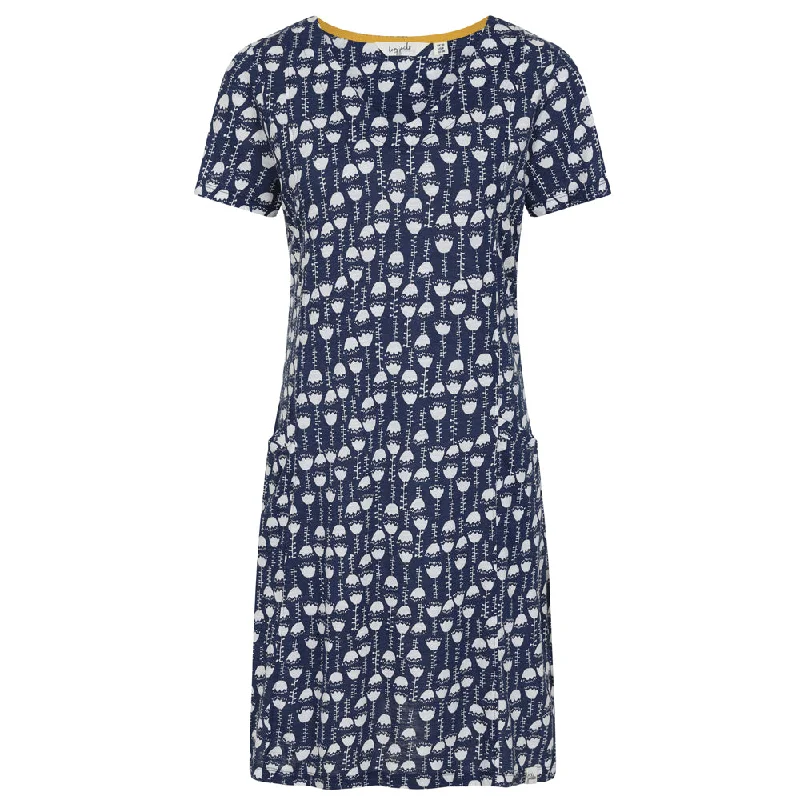 LJ504 - V Neck Printed Dress - Seedling