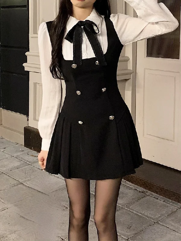 Black Scholarly Dress Set