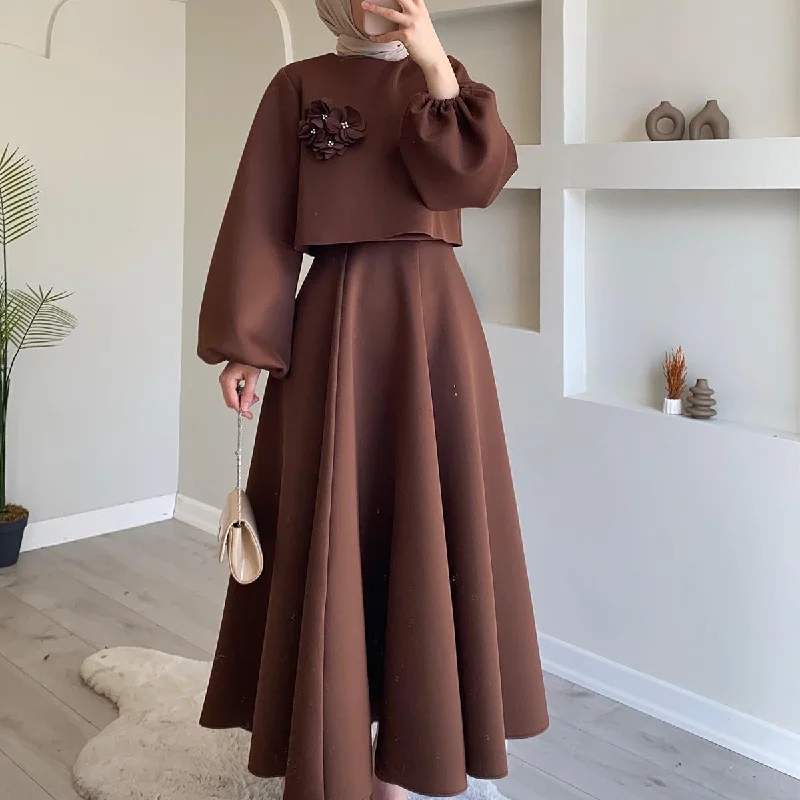 Middle East Women Two Pieces Dresses Sets