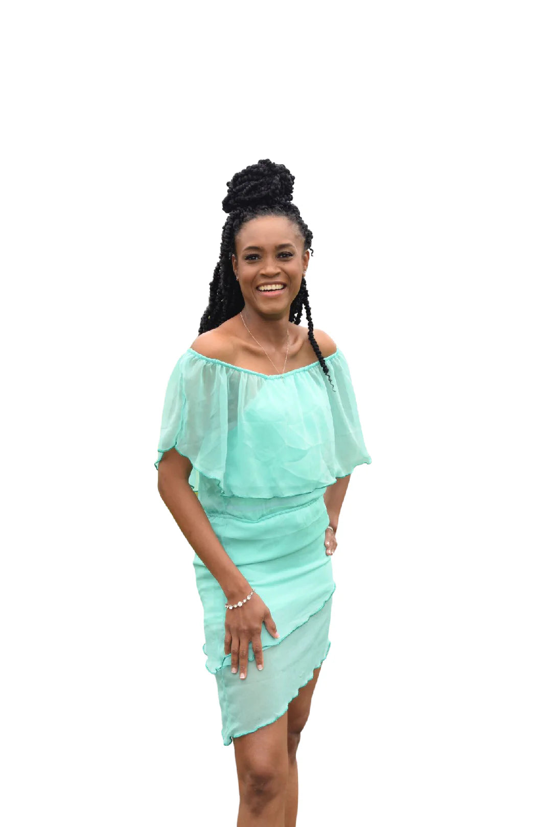 Sassy-n-Slanted Chiffon Dress