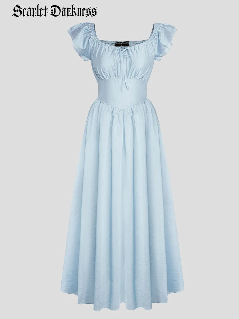 Renaissance Smocked back bodice Pocket Dress