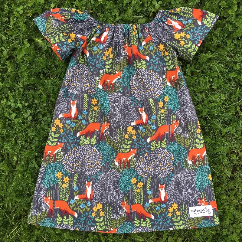 Sewfunky Pixie Dress - Into the Woods on Grey