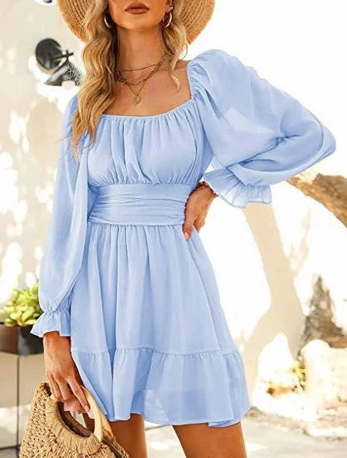 Sky Open Back Dress