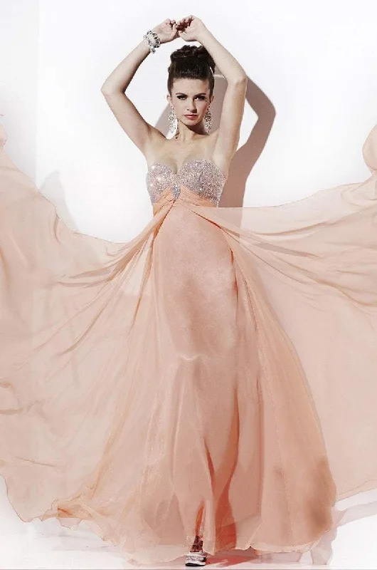 Studio 17 - 12494SC Strapless Sweetheart Chiffon Flowy Dress