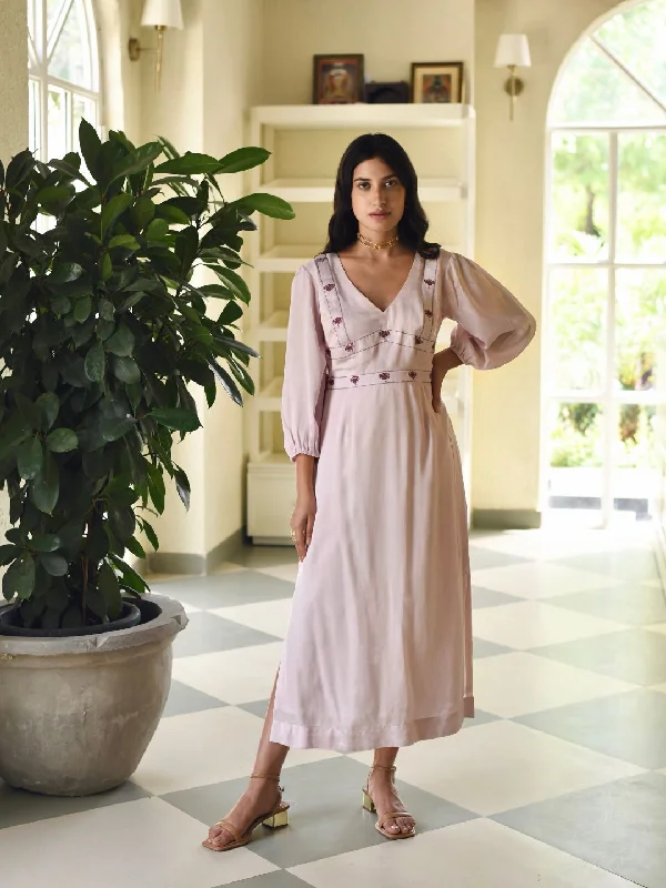 Dandellion Night Pink Straight Body-Fit Dress