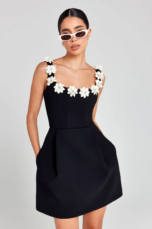 Flower dress Black