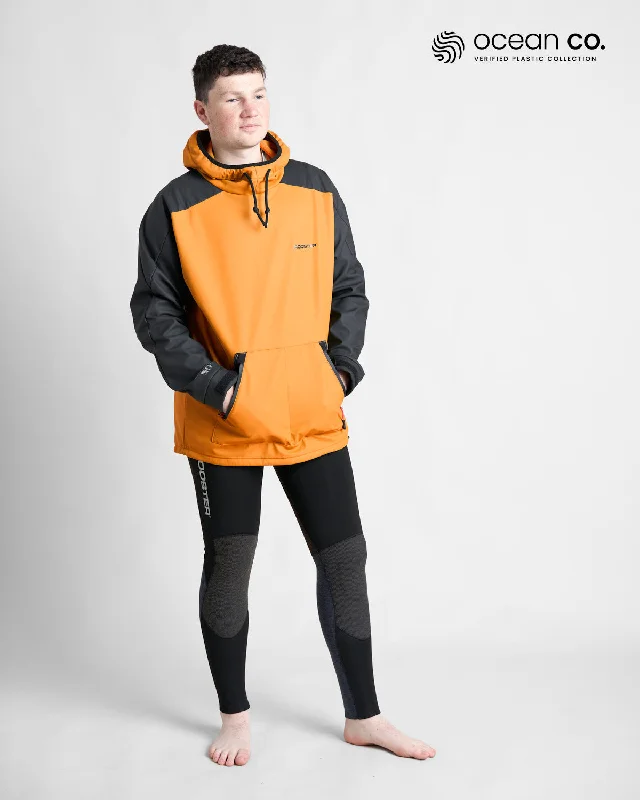 Aquafleece Hoodie- ORANGE Hoodie with Neon Bright Vibrant