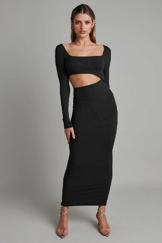 Angel Maxi Dress - Black Classic Strapless Maxi Dress