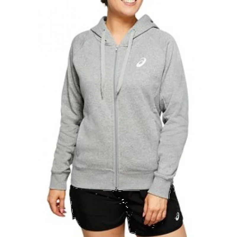 ASICS Womens Zip Thru Hoodie Hoodie with Relaxed Fit Easy Casual