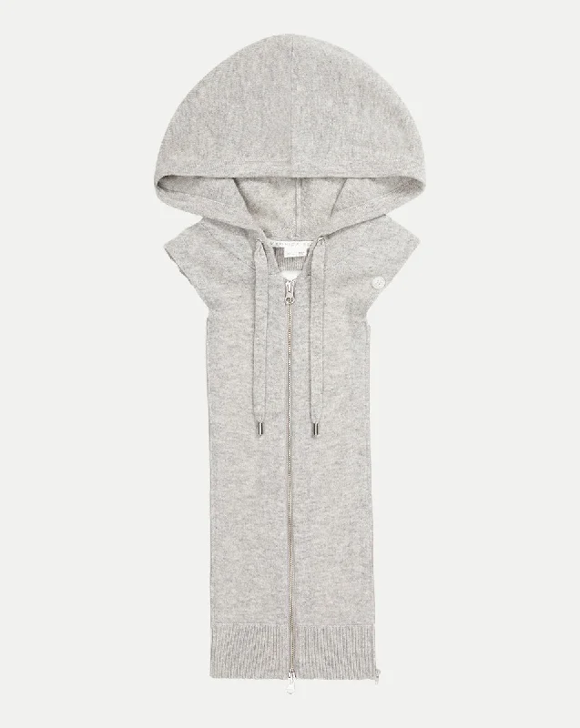 Cashmere Hoodie Dickey Hoodie with High Neck Warm Protective