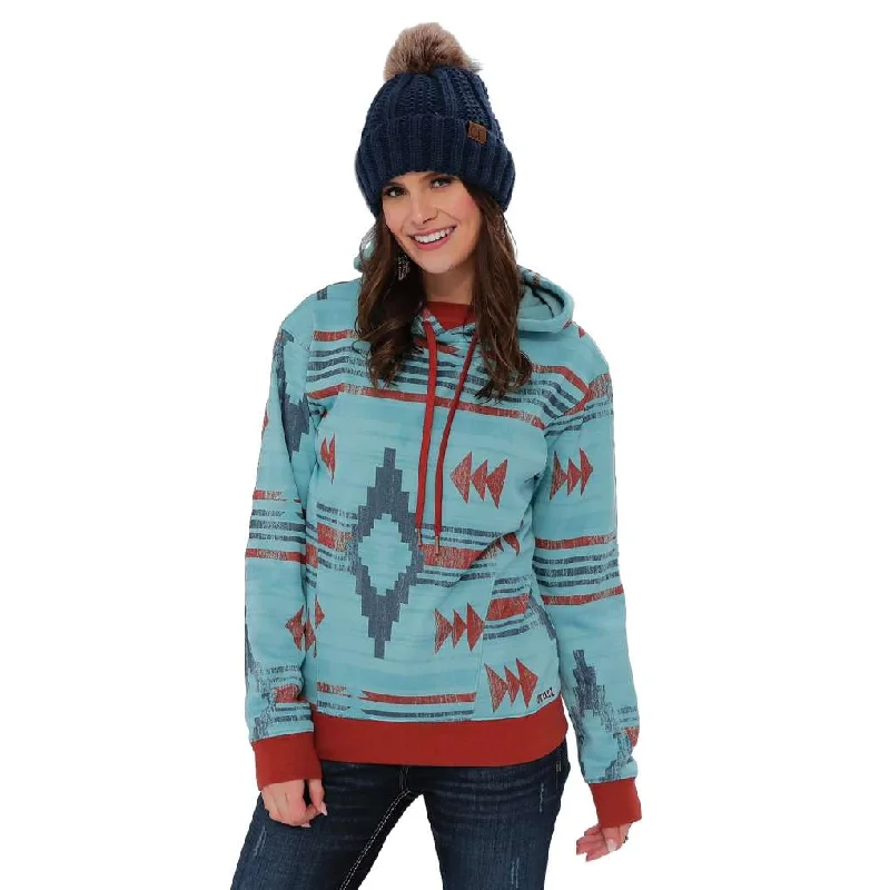 Cruel Girl Ladies CWK7464001 Aztec Hoodie Hoodie with Applique Textured Unique