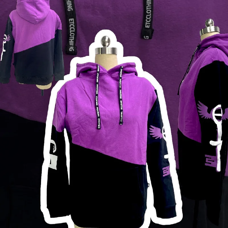 ETC Lock & Key Fleece Hoodie Hoodie with Front Slit Layering Stylish