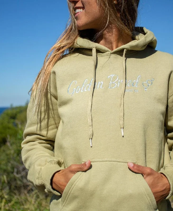 Heritage Hoodie | Light Olive Hoodie with Thumb Holes Functional Cozy