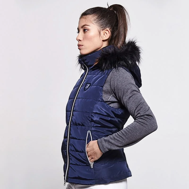 Harcour Isida Ladies Bodywarmer Vest | Hooded Bodywarmer Vest Hoodie with Relaxed Fit Easy Casual